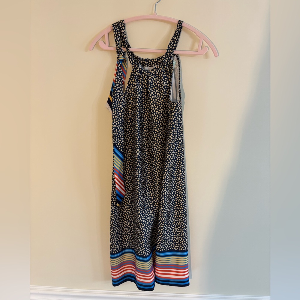 Jade by Melody Tam Halter Polka Dot Stripe Sheath A-line Dress Size S